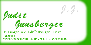 judit gunsberger business card